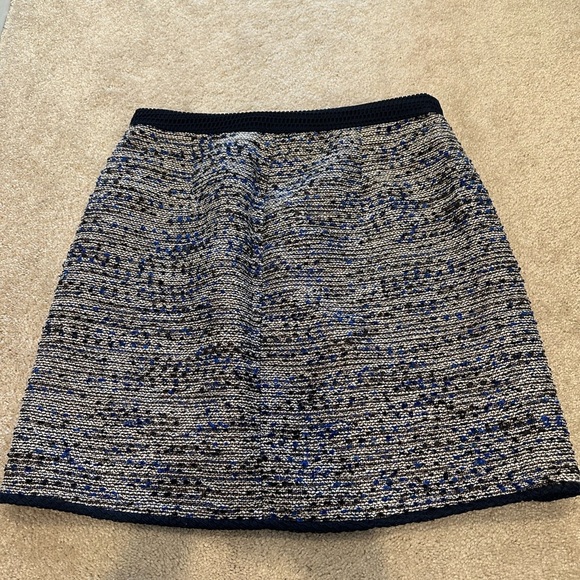 J. Crew C9135 Womens Front Zip Metallic Tweed Zip Skirt 10 NWT - Picture 3 of 3